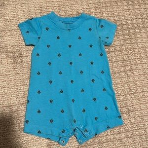 Blue Infant Sailboat Romper